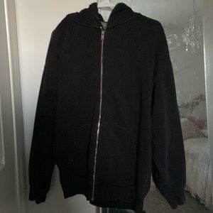 black oversized christy hoodie from brandy melville